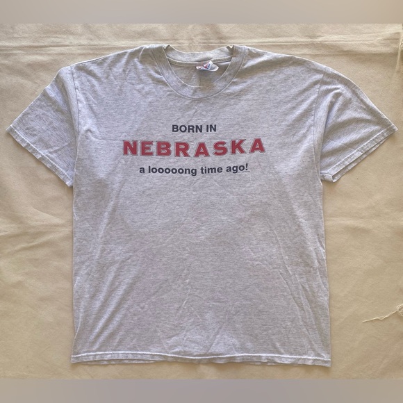 Hanes Heavyweight 50/50 Other - Hanes Heavy Weight 50/50 Vintage Tee Nebraska Novelty Graphic Shirt Adult Large